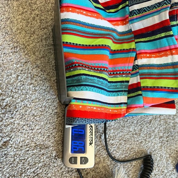 THree Dots Skort Womens Size 4 Multicolor Swing Y2K Stripe Pull On Skirt 13148 - Picture 11 of 11